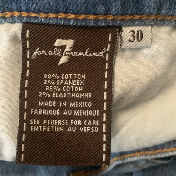 7 For All Mankind Slimmy Straight Jeans Womens Size 30 - Picture 7 of 11